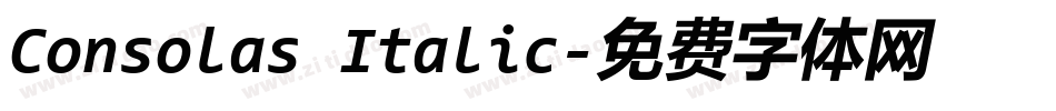 Consolas Italic字体转换